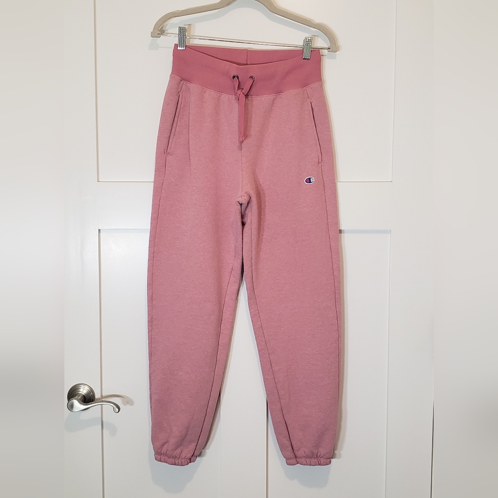 Champion Jogger Sweats Pockets Stretch Waistband Pink Size Small